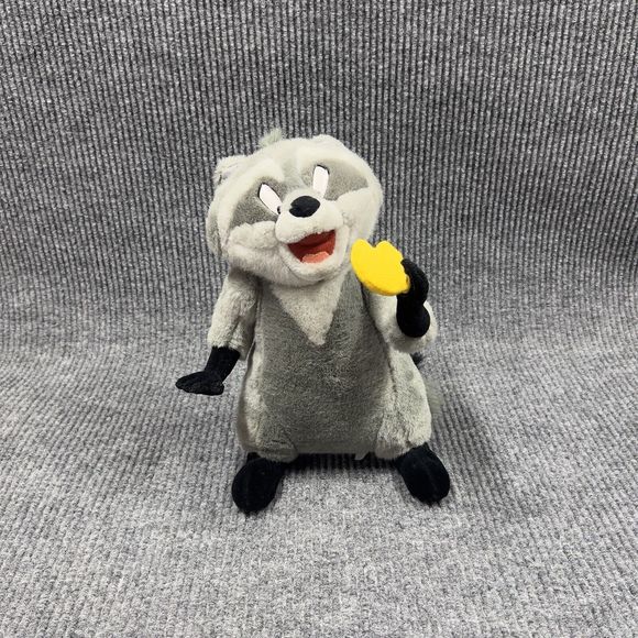 VTG Disneyland 12” Raccoon Plush Pocahontas Meeko Moveable‎ Arms Stuffed Toy - Picture 1 of 10